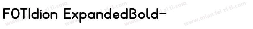 FOTIdion ExpandedBold字体转换